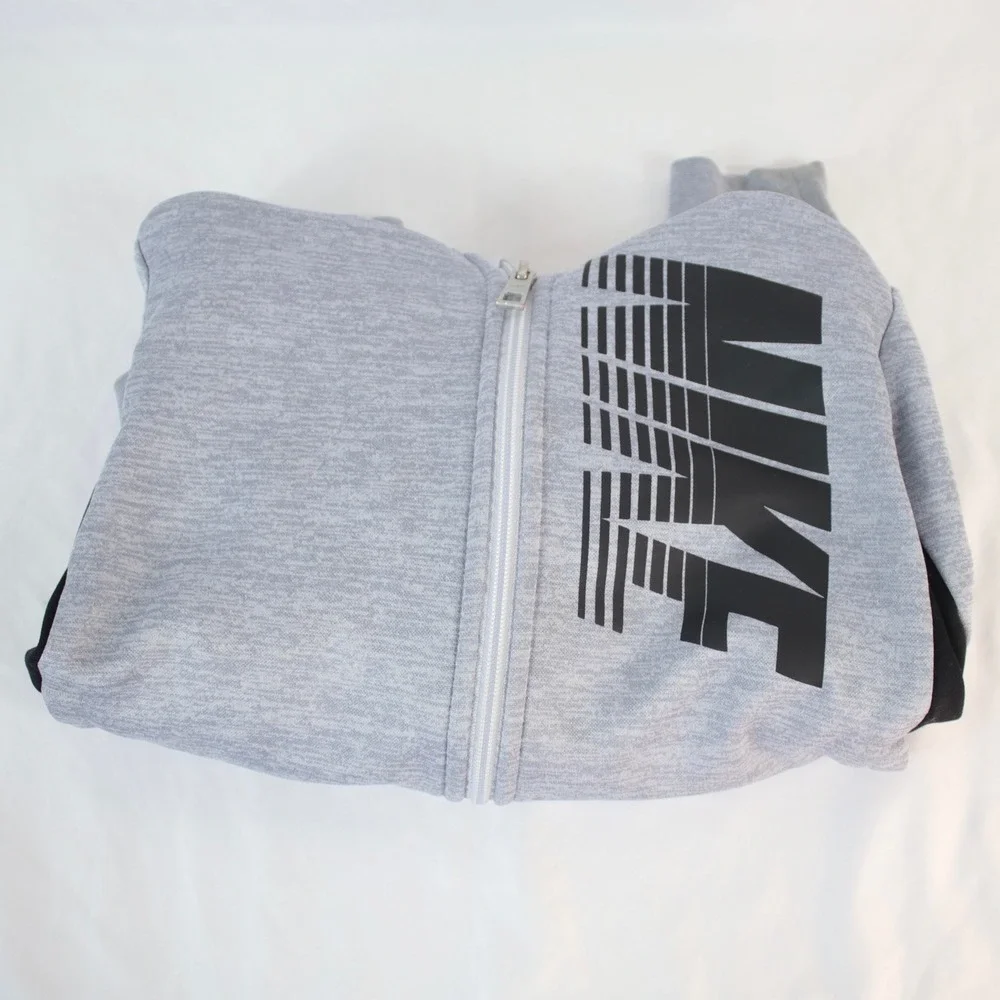 Nike‎ Gray Full Zip Hoodie Sweater Boys Size 6 (5-6yrs)